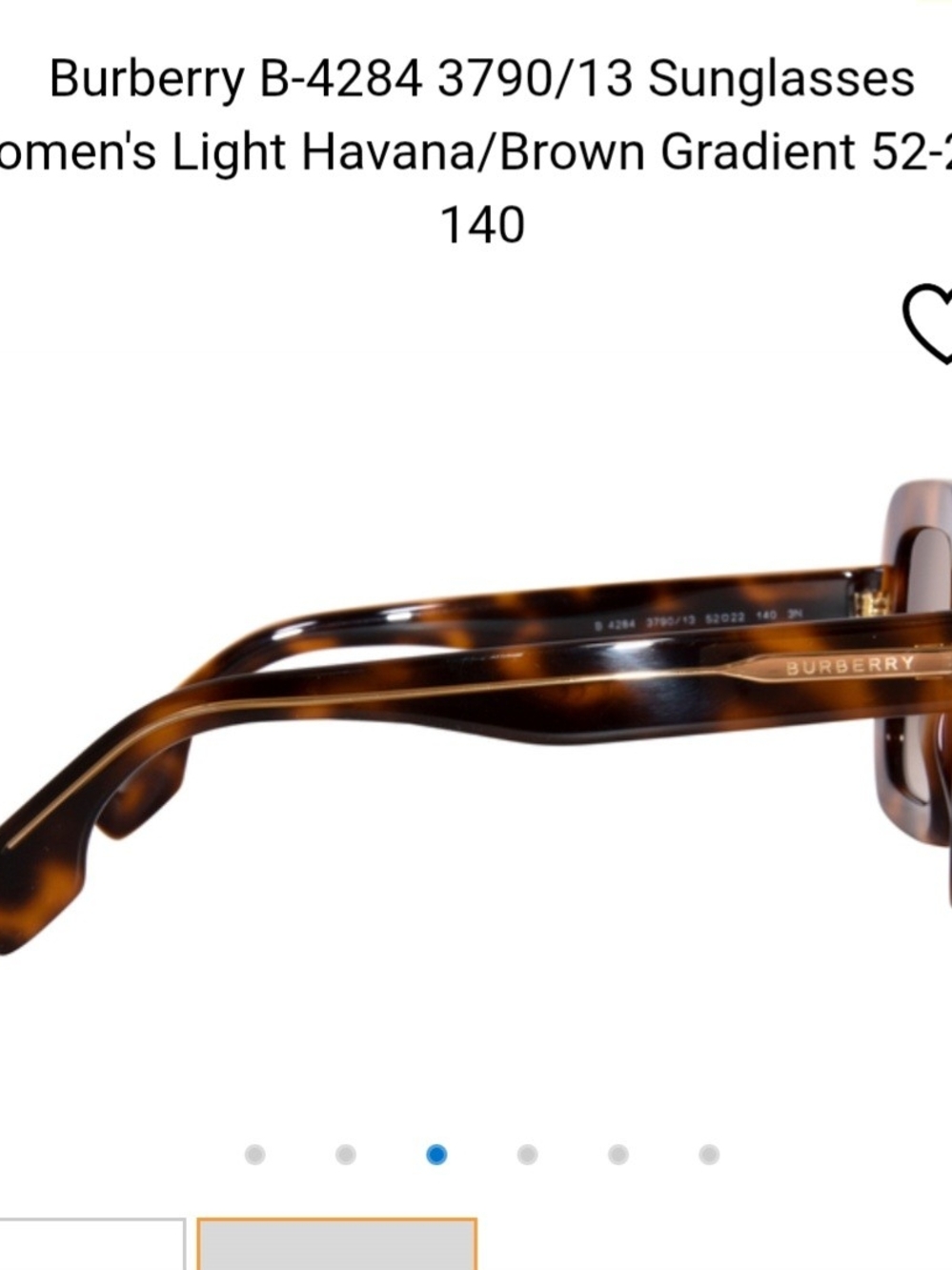 Burberry Tortoiseshell Brown Gradient Square Sunglasses In Original Box. - Picture 2 of 8